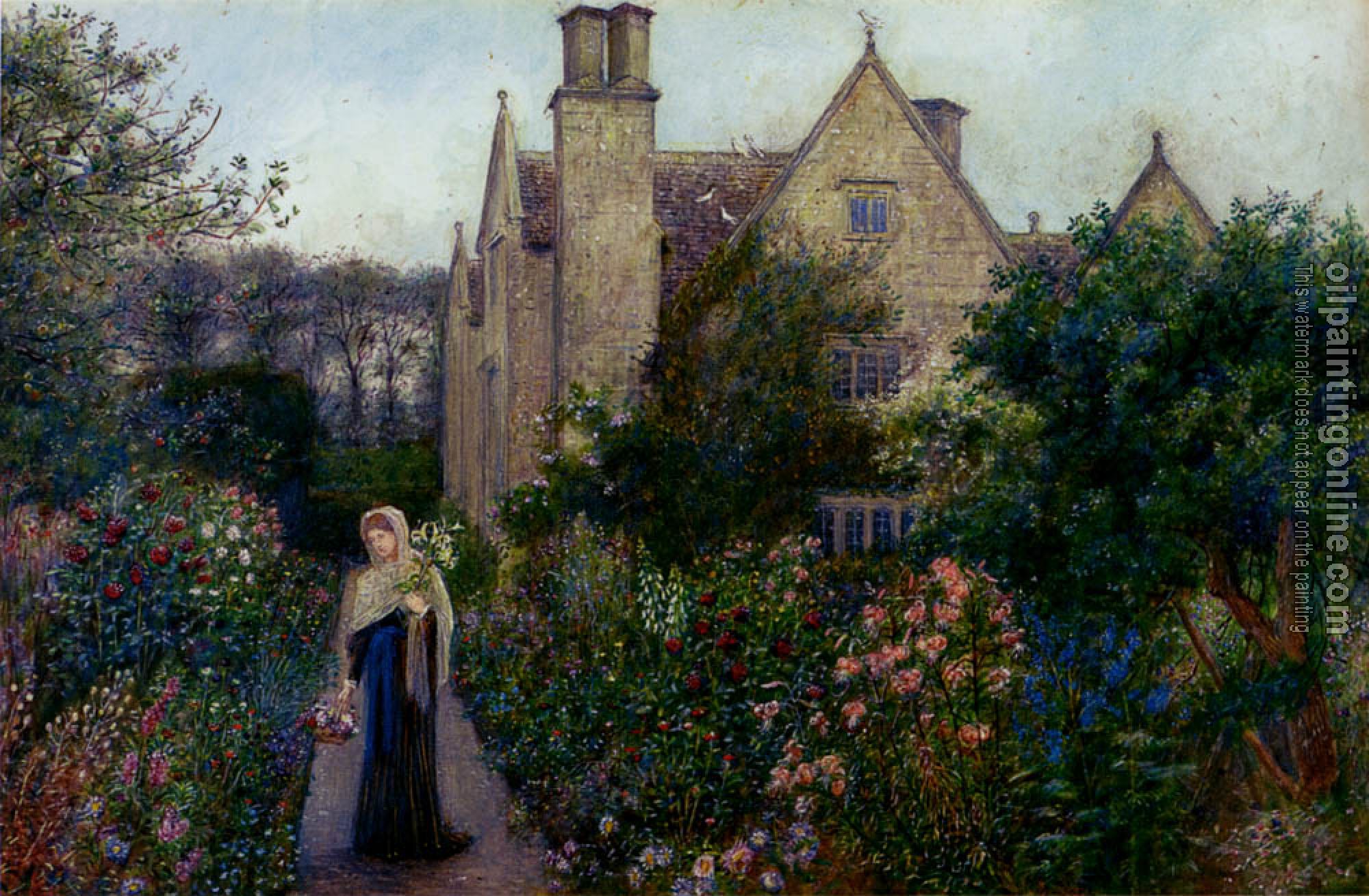 Marie Spartali Stillman - The Long Walk At Kelmscott Manor